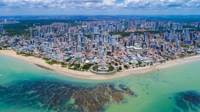 Vista da cidade de João Pessoa na Paraíba